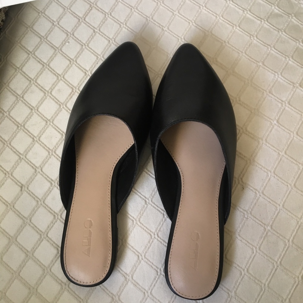 Black Aldo Mules